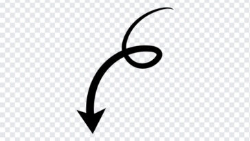 Curly Arrow, Curly, Curly Arrow PNG, Arrow PNG, Arrow, Black Arrow, Downwards Arrow, Downwards Arrow PNG, PNG, PNG Images, Transparent Files, png free, png file,