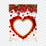 Heart with Roses Transparent, Heart with Roses, Heart with Roses Transparent Frame, Frame, Frame PNG, Transparent Frame PNG, PNG, PNG Images, Transparent Files, png free, png file, Free PNG, png download,