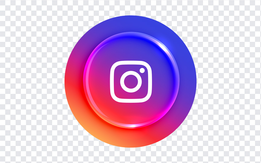 Instagram Distorted Round Icon PNG & SVG Design For T-Shirts