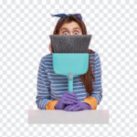 Shocked Girl, Shocked Girl PNG, Shocked Girl with a Broom, Shocked Girl, PNG, PNG Images, Transparent Files, png free, png file, Free PNG, png download,