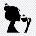 Silhouette Of Woman Drinking, Silhouette Of Woman, Silhouette Of Woman Drinking Tea, Woman Silhouette, Silhouette, PNG, PNG Images, Transparent Files, png free, png file,