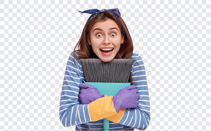 Smiling Happy Girl with a, Smiling Happy Girl with, Smiling Happy Girl with a Broom, Smiling Happy Girl, Happy Girl, Happy Girl PNG, Smiling Girl, PNG, PNG Images, Transparent Files, png free, png file, Free PNG, png download,