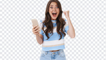 Surprised Girl With Mobile, Girl PNG, Surprised Girl With Mobile PNG, Surprised Girl, PNG, PNG Images, Transparent Files, png free, png file, Free PNG, png download,