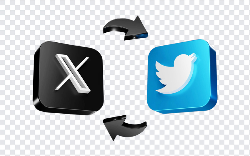 3d new twitter X Logo Icon. 3d Inflated twitter X Logo png icon
