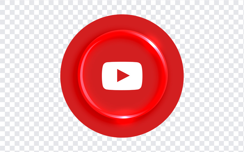 transparent youtube play logo