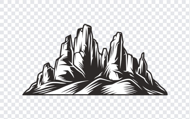 Mountain, mountain range, peak, river, lake, icon, logo, minimal,  minimalistic, nature, png | PNGEgg