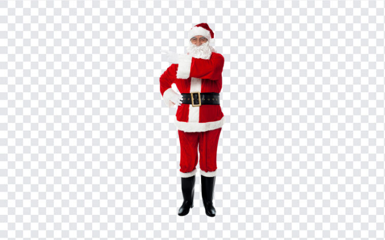 Santa Claus Pointing Left, Santa Claus Pointing, Santa Claus Pointing Left Side, Pointing Left Side, Pointing, Santa Claus, PNG, PNG Images, Transparent Files, png free, png file, Free PNG, png download,