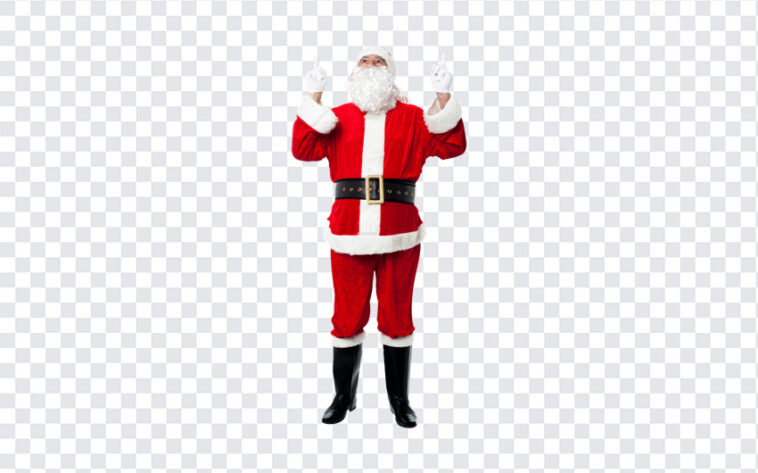 Santa Claus Pointing Up, Santa Claus Pointing, Santa Claus Pointing Up Side, Pointing Up Side, Pointing, Santa Claus, PNG, PNG Images, Transparent Files, png free, png file, Free PNG, png download,