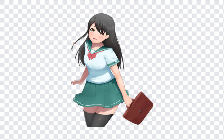 School Anime Girl, School Anime, School Anime Girl PNG, School Anime Girl PNG, PNG, PNG Images, Transparent Files, png free, png file, Free PNG, png download,