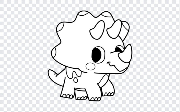 Dinosaur Triceratops Coloring Page, Dinosaur Triceratops, Coloring Page, Kids, Coloring Book, PNG, PNG Images, Transparent Files, png free, png file, Free PNG, png download,