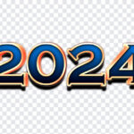 2024 New, 2024, 2024 New Year, Blue, Blue 2024 PNG, PNG Images, Transparent Files, png free, png file, Free PNG, png download,
