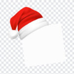 Blank Card with Santa Hat, Blank Card with Santa, Christmas PNG, Christmas Card, PNG, PNG Images, Transparent Files, png free, png file, Free PNG, png download,