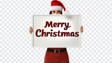 Girl Holding Merry Christmas Board, Girl Holding a board, Christmas PNG, Merry Christmas, PNG, PNG Images, Transparent Files, png free, png file, Free PNG, png download,