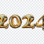 Gold Foil Balloon 2024, Gold Foil Balloon, Gold Foil Balloon 2024 PNG, Gold Foil, Balloon 2024 PNG, Happy New Year, New Year, PNG, PNG Images, Transparent Files, png free, png file, Free PNG, png download,