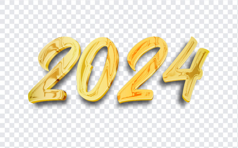 Golden 2024, Golden, Golden 2024 PNG, Happy New Year, 2024 New Year Graphics, Graphic Design, PNG, PNG Images, Transparent Files, png free, png file, Free PNG, png download,