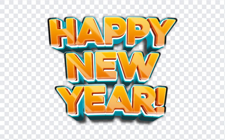 Happy New Year 3D, Happy New Year, Happy New Year 3D PNG, New Year Image, New Year 3D PNG, PNG, PNG Images, Transparent Files, png free, png file, Free PNG, png download,