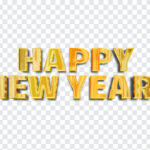 Happy New Year, Happy New, Happy New Year PNG, Happy, 3D Gold Text, Gold Text, Gold PNG, PNG Images, Transparent Files, png free, png file, Free PNG, png download,