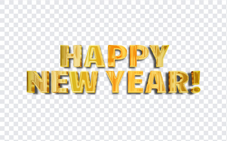 Happy New Year, Happy New, Happy New Year PNG, Happy, 3D Gold Text, Gold Text, Gold PNG, PNG Images, Transparent Files, png free, png file, Free PNG, png download,