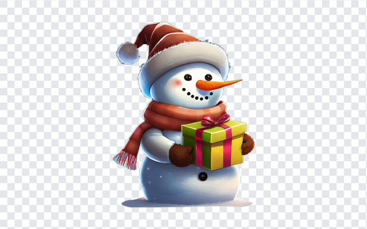 Snowman Holding a Gift, Snowman, Snowman Holding a Gift PNG, Snowman PNG, PNG, PNG Images, Transparent Files, png free, png file, Free PNG, png download,