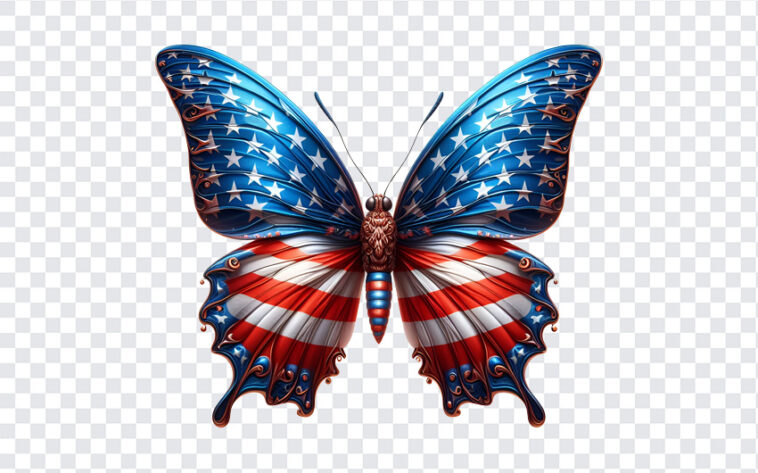 American Flag Butterfly, American Flag, American Flag Butterfly PNG, American, USA Flag Butterfly, PNG, PNG Images, Transparent Files, png free, png file, Free PNG, png download,