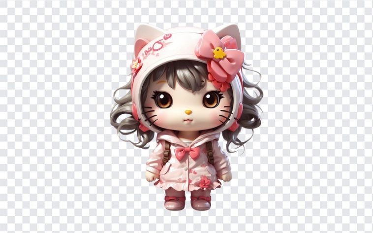 Anime Style Hello Kitty, Anime Style Hello, Anime Style Hello Kitty PNG, Hello Kitty PNG, Anime Style, Hello Kitty, Cute, Japanese Mascot, PNG, PNG Images, Transparent Files, png free, png file, Free PNG, png download,