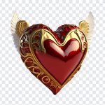 Cupid's Heart, Cupid's, Cupid's Heart PNG, Heart PNG, 3D Heart PNG, PNG, PNG Images, Transparent Files, png free, png file, Free PNG, png download,