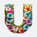 Floral Letter U, Floral Letter, Floral Letter U PNG, Floral, Floral Letters PNG, Alphabet PNG, Floral Alphabet Transparent Floral Letters, PNG, PNG Images, Transparent Files, png free, png file, Free PNG, png download,