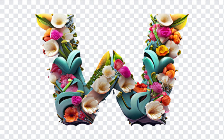 Floral Letter W, Floral Letter, Floral Letter W PNG, Floral, Floral Letters PNG, Alphabet PNG, Floral Alphabet Transparent Floral Letters, PNG, PNG Images, Transparent Files, png free, png file, Free PNG, png download,