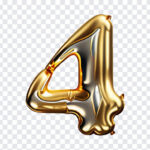 Gold Foil Balloon Number 4, Gold Foil Balloon Number, Gold Foil Balloon Number 4 PNG, Gold Foil Balloon, Balloon Number 4 PNG, Number 4 PNG, PNG, PNG Images, Transparent Files, png free, png file, Free PNG, png download,