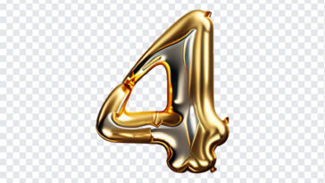 Gold Foil Balloon Number 4, Gold Foil Balloon Number, Gold Foil Balloon Number 4 PNG, Gold Foil Balloon, Balloon Number 4 PNG, Number 4 PNG, PNG, PNG Images, Transparent Files, png free, png file, Free PNG, png download,