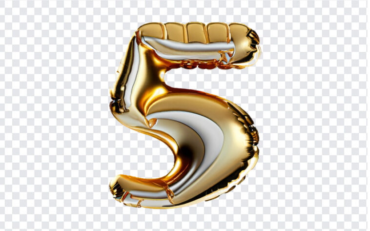 Gold Foil Balloon Number 5, Gold Foil Balloon Number, Gold Foil Balloon Number 5 PNG, Gold Foil Balloon, Balloon Number 5 PNG, Number 5 PNG, PNG, PNG Images, Transparent Files, png free, png file, Free PNG, png download,