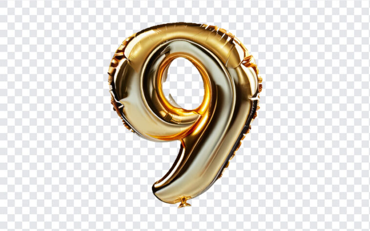 Gold Foil Balloon Number 9, Gold Foil Balloon Number, Gold Foil Balloon Number 9 PNG, Gold Foil Balloon, Number 9 PNG, Balloon Number 9 PNG, PNG, PNG Images, Transparent Files, png free, png file, Free PNG, png download,