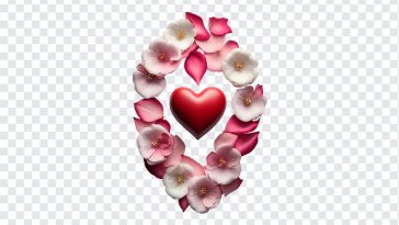 Heart with Flower Petals, Heart with Flower Petals PNG, Flower Petals PNG, Love, Valentines, Heart with Petals, PNG, PNG Images, Transparent Files, png free, png file, Free PNG, png download,