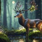 Magical Deer Aesthetic Wallpaper, Magical Deer, Aesthetic Wallpaper, Magical Scenery, Cinematic, Deer, Wallpaper, Free Wallpaper, Free Downloads, Graphic Design, Textures,