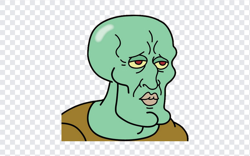 Squidward Tentacles Meme PNG