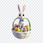 Cute Rabbit with Easter Eggs, Cute Rabbit with Easter, Cute Rabbit with Easter Eggs Basket, Easter Eggs Basket, Cute Rabbit, Easter Eggs, Easter, PNG, PNG Images, Transparent Files, png free, png file, Free PNG, png download,