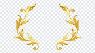 Gold Ornament, Gold, Gold Ornament PNG, Ornament PNG, Golden Leaves, PNG, PNG Images, Transparent Files, png free, png file, Free PNG, png download,