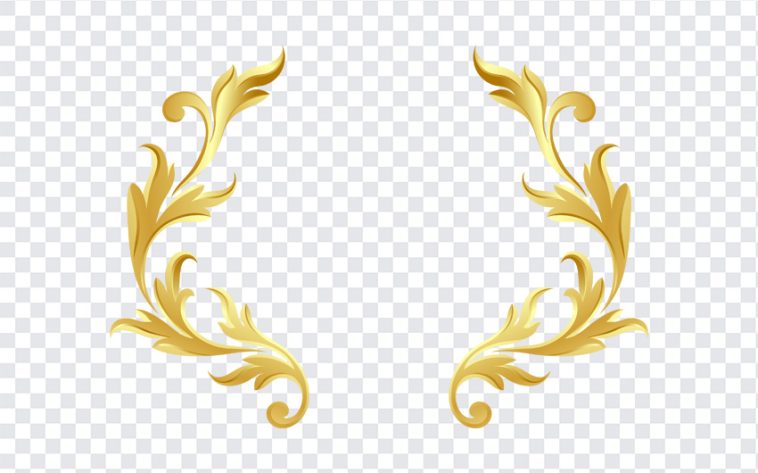 Gold Ornament, Gold, Gold Ornament PNG, Ornament PNG, Golden Leaves, PNG, PNG Images, Transparent Files, png free, png file, Free PNG, png download,