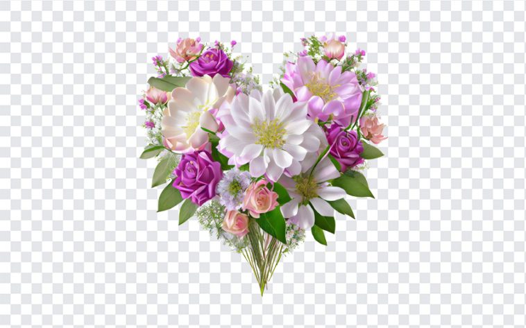 Heart Shaped Colorful Flowers, Heart Shaped Colorful, Heart Shaped Colorful Flowers PNG, Heart Shaped, PNG, PNG Images, Transparent Files, png free, png file, Free PNG, png download,