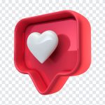 Instagram 3D Heart, Instagram 3D, Instagram 3D Heart PNG, Instagram, Heart PNG, 3D, Red, 3D Heart PNG, PNG, PNG Images, Transparent Files, png free, png file, Free PNG, png download,