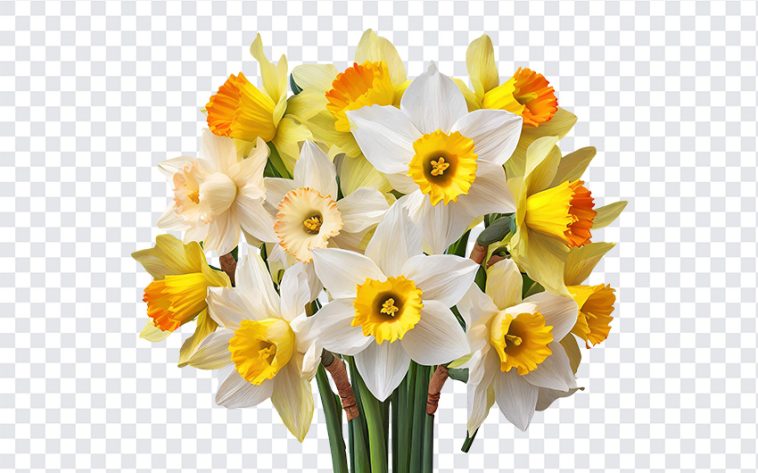 Daffodil Flowers, Daffodil, Daffodil Flowers Bouquet, Flowers Bouquet, Daffodil PNG, Flowers PNG, PNG, PNG Images, Transparent Files, png free, png file, Free PNG, png download,
