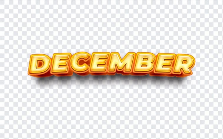 December, Month, December PNG, Christmas Month, Typography, Calender, PNG, PNG Images, Transparent Files, png free, png file, Free PNG, png download,