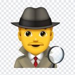 Detective Emoji Man, Detective Emoji, Detective Emoji Man PNG, Detective, iOS Emoji, iphone emoji, Emoji PNG, iOS Emoji PNG, Apple Emoji, Apple Emoji PNG, PNG, PNG Images, Transparent Files, png free, png file, Free PNG, png download,