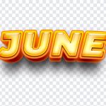 June, Month, June PNG, Typography, Calender, PNG, PNG Images, Transparent Files, png free, png file, Free PNG, png download,