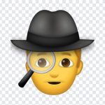 Man Detective Emoji, Man Detective, Man Detective Emoji PNG, Man, iOS Emoji, iphone emoji, Emoji PNG, iOS Emoji PNG, Apple Emoji, Apple Emoji PNG, PNG, PNG Images, Transparent Files, png free, png file, Free PNG, png download,