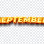 September, Month, September PNG, Calender, Typography, PNG, PNG Images, Transparent Files, png free, png file, Free PNG, png download,
