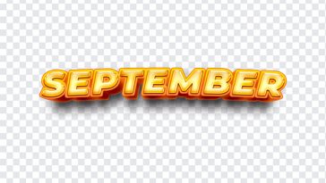 September, Month, September PNG, Calender, Typography, PNG, PNG Images, Transparent Files, png free, png file, Free PNG, png download,