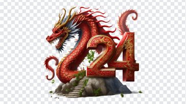 2024 Year Of The Dragon, 2024 Year Of The Dragon PNG, 2024, Chinese New Year, Chinese Dragon, Dragon PNG, Red Dragon, PNG, PNG Images, Transparent Files, png free, png file, Free PNG, png download,