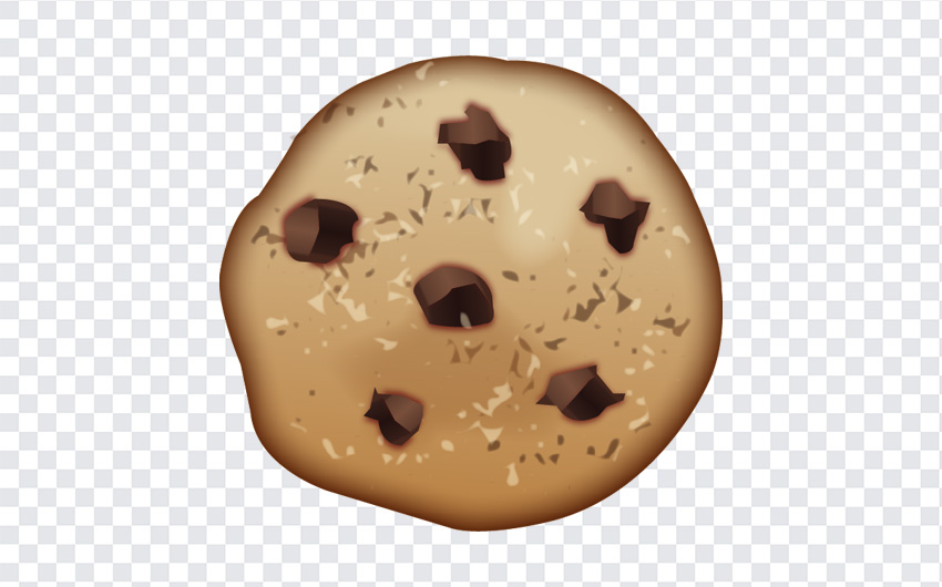 Chocolate Chip Cookie Emoji PNG