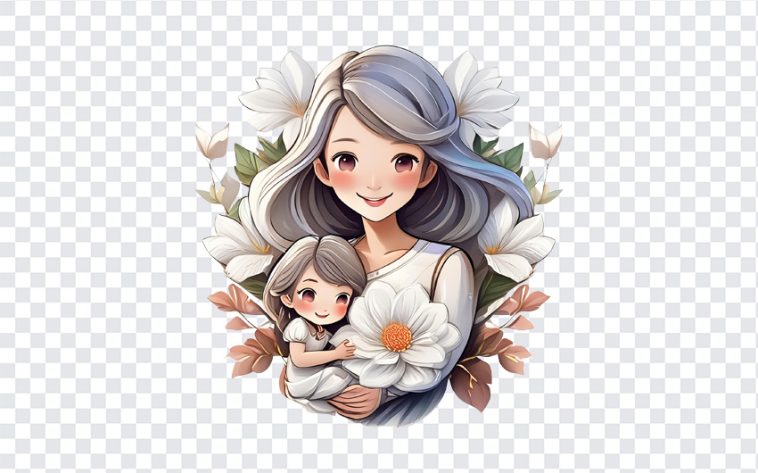 Anime Style Mother's Day, Anime Style Mother's, Anime Style Mother's Day PNG, Anime Style, PNG, PNG Images, Transparent Files, png free, png file, Free PNG, png download,